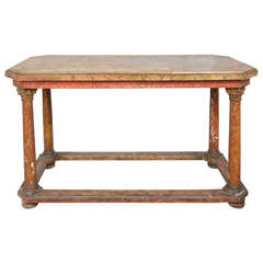 19th Century Painted Spanish Table with Original Paint