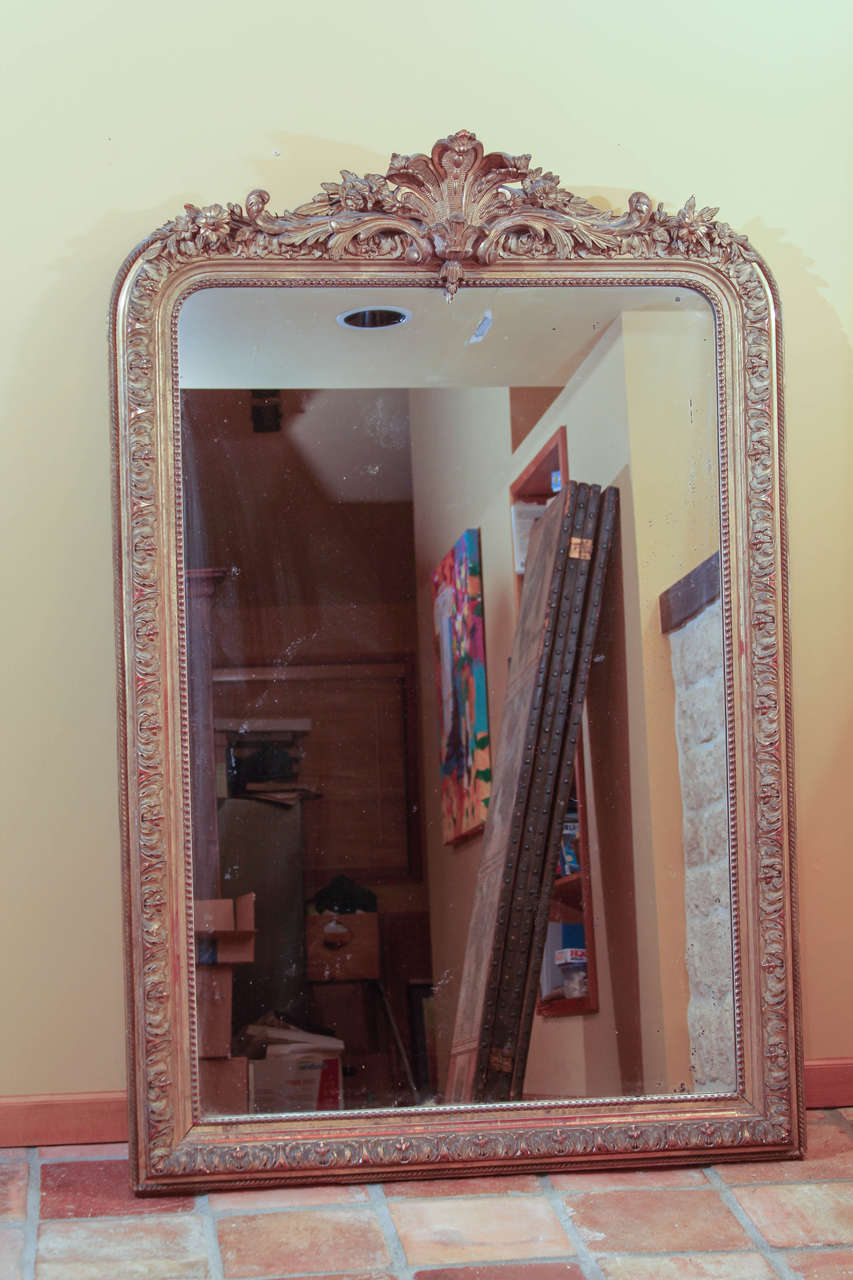 French Gilt Napoleon III Mirror