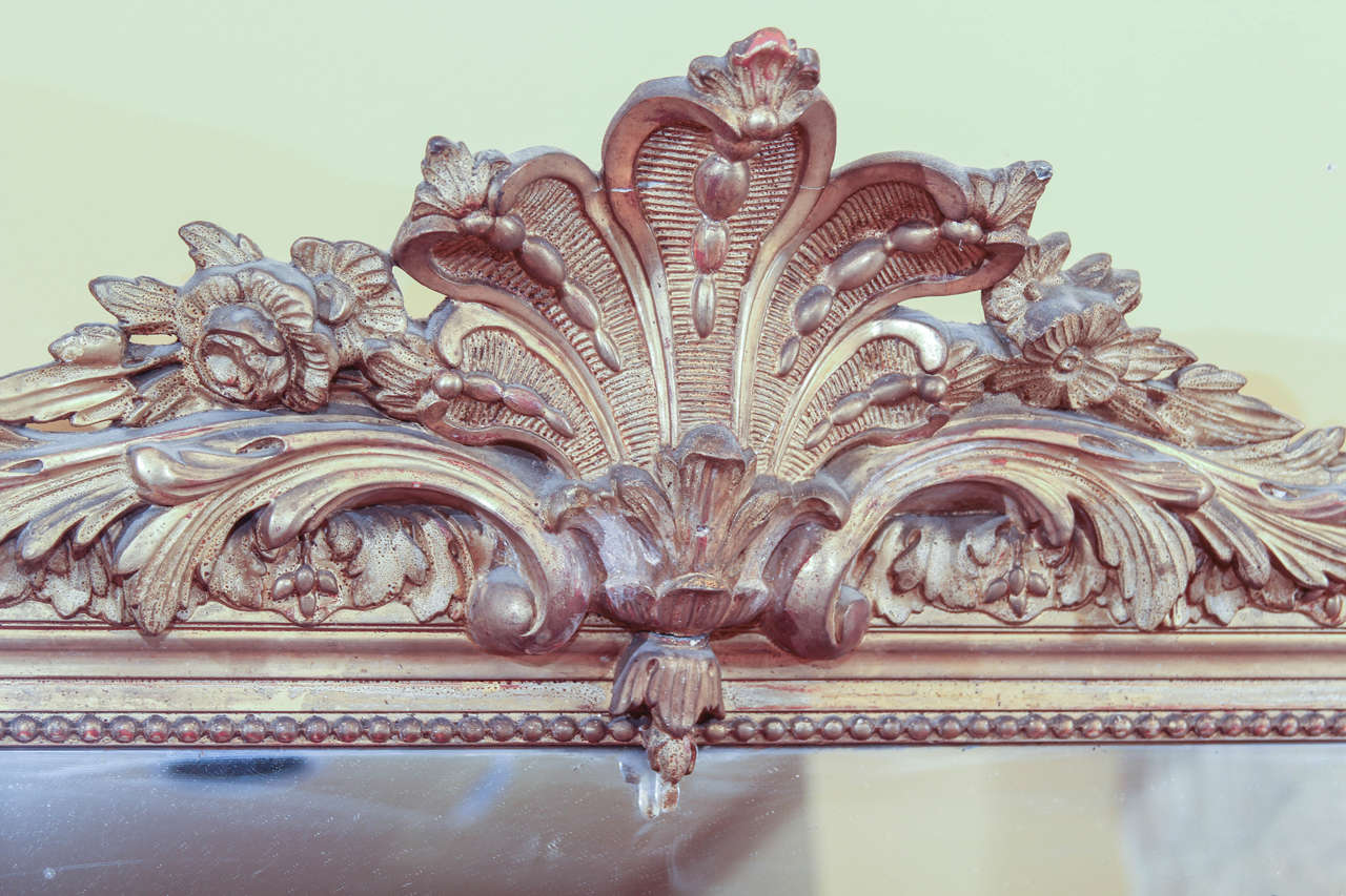 French Gilt Napoleon III Mirror In Excellent Condition For Sale In Kirkland, WA