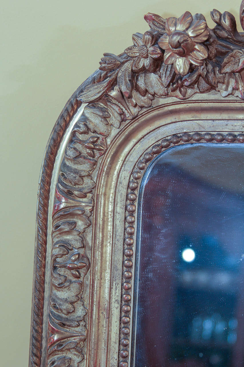 19th Century French Gilt Napoleon III Mirror For Sale