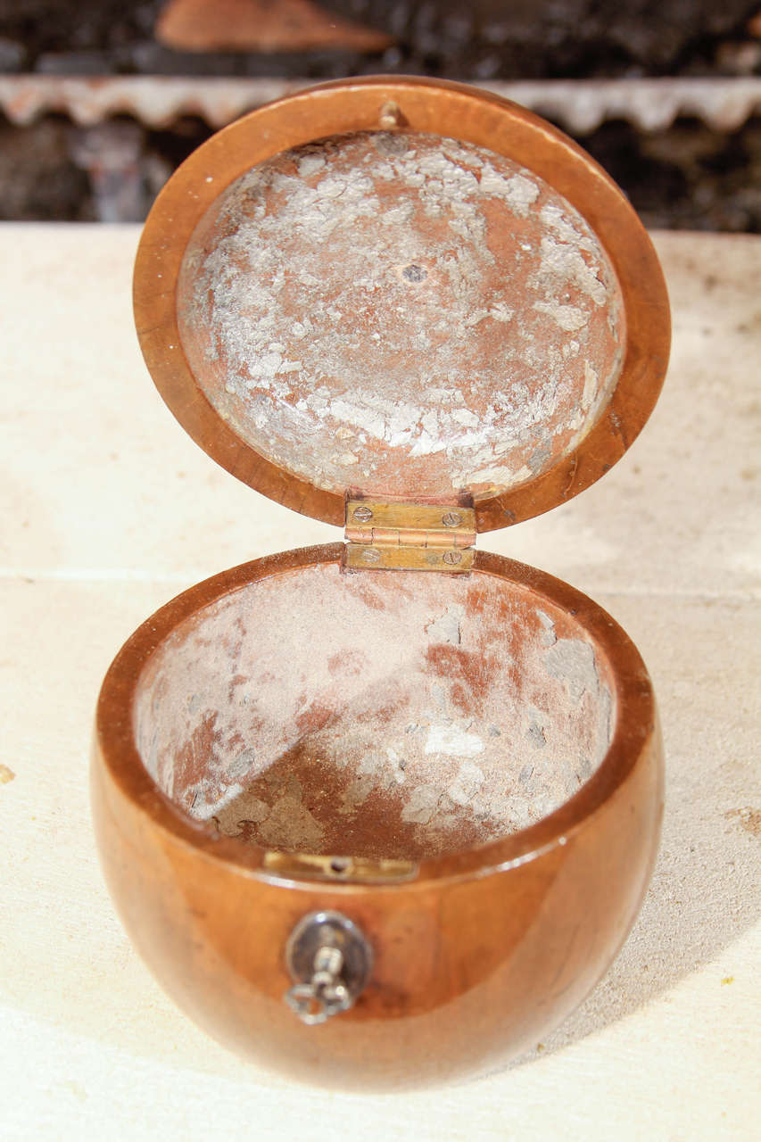 English Victorian Apple Tea Caddy In Excellent Condition In Kirkland, WA