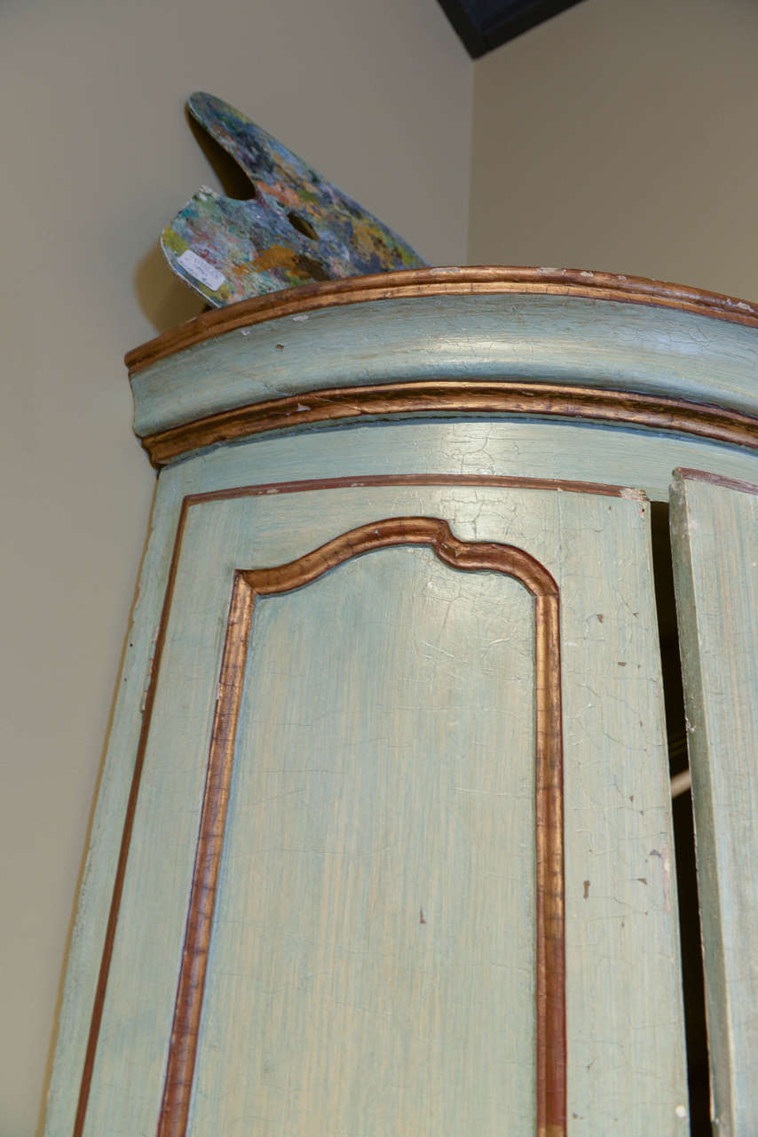 19th Century Painted Corner Cupboard, circa 1890 For Sale 3