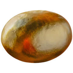Egg Coated With Golden Colored Thin Brass Sheets, 2012 Period