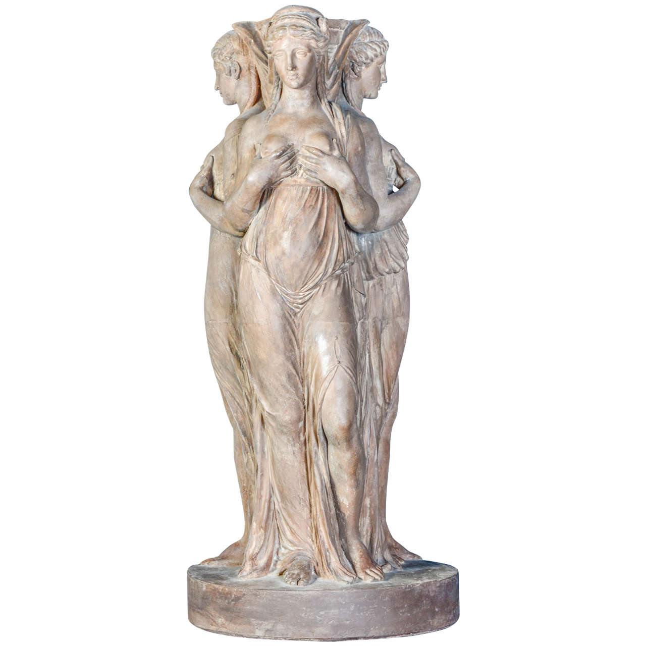 Terra Cotta Study of Three Graces, France 19th Century For Sale