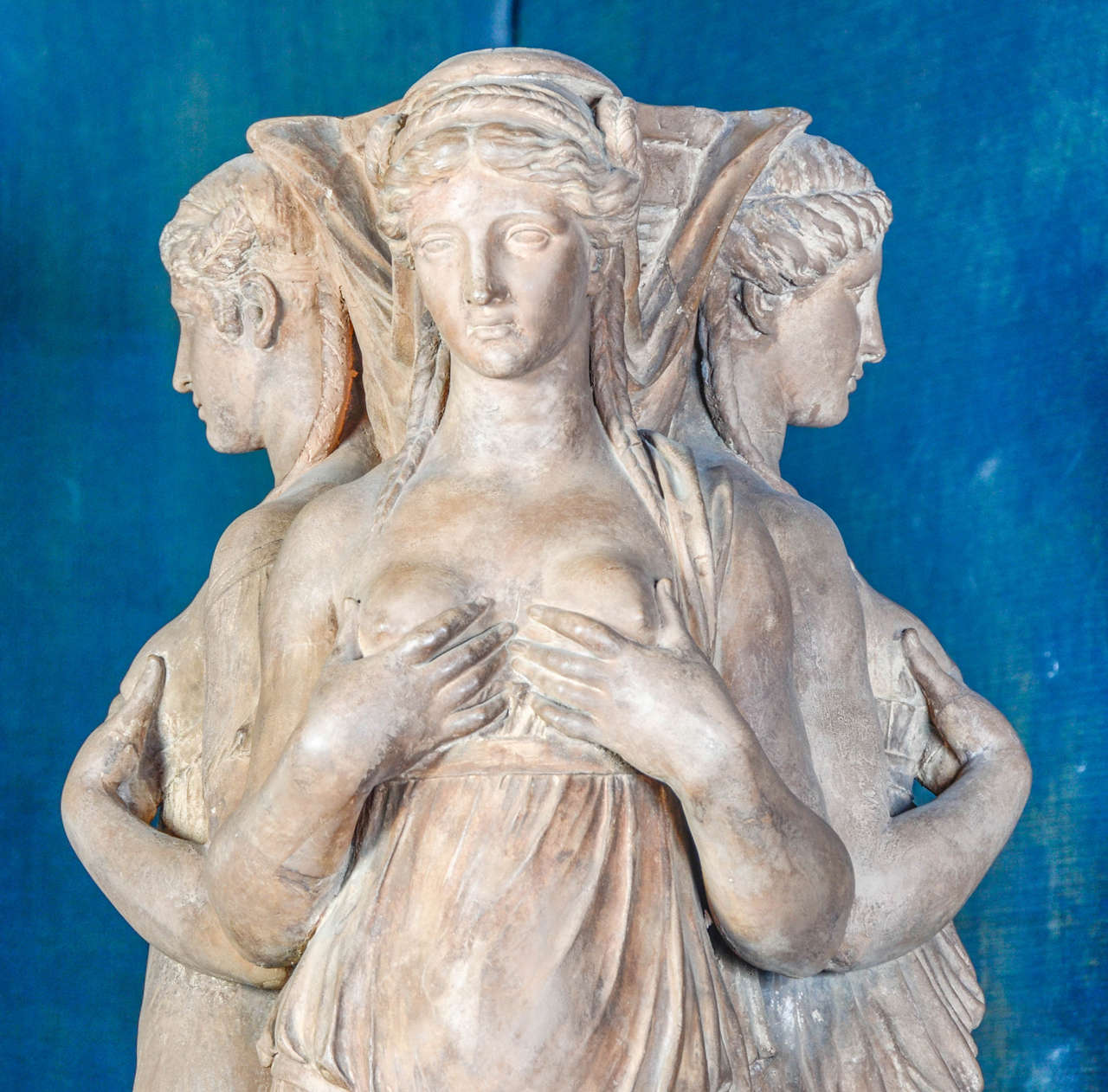 Terra Cotta Study of Three Graces, France 19th Century In Good Condition For Sale In Paris, FR