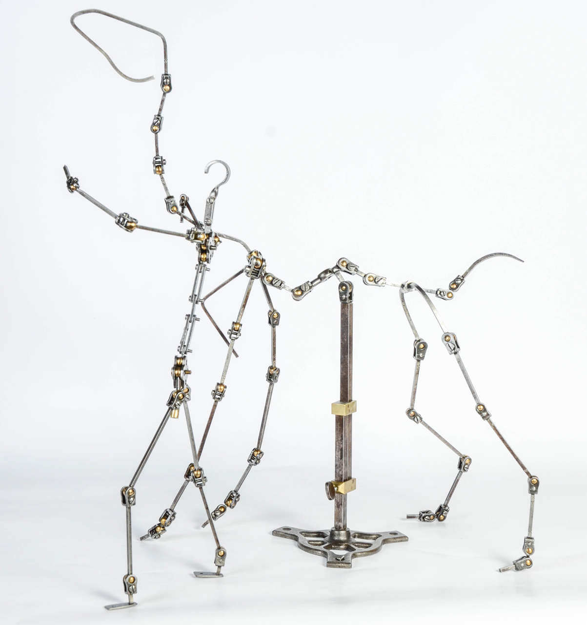 Iron Articulated Horse and Rider