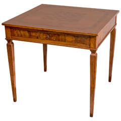 Italian Walnut Neoclassic Style Game Table