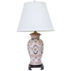 German Ceramic Vase As Lamp