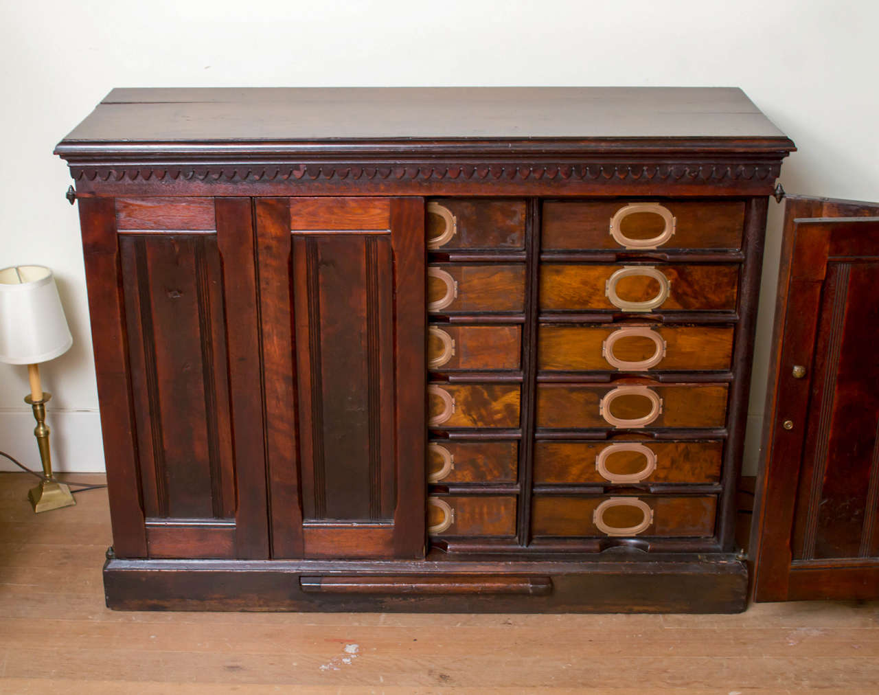 Late 19th Century English Victorian Walnut File Cabinet In Good Condition In San Francisco, CA
