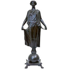 19th Century Roman Bronze Statue of a Woman