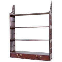 Georgian Gothic Revival Mahogany Wall Shelf