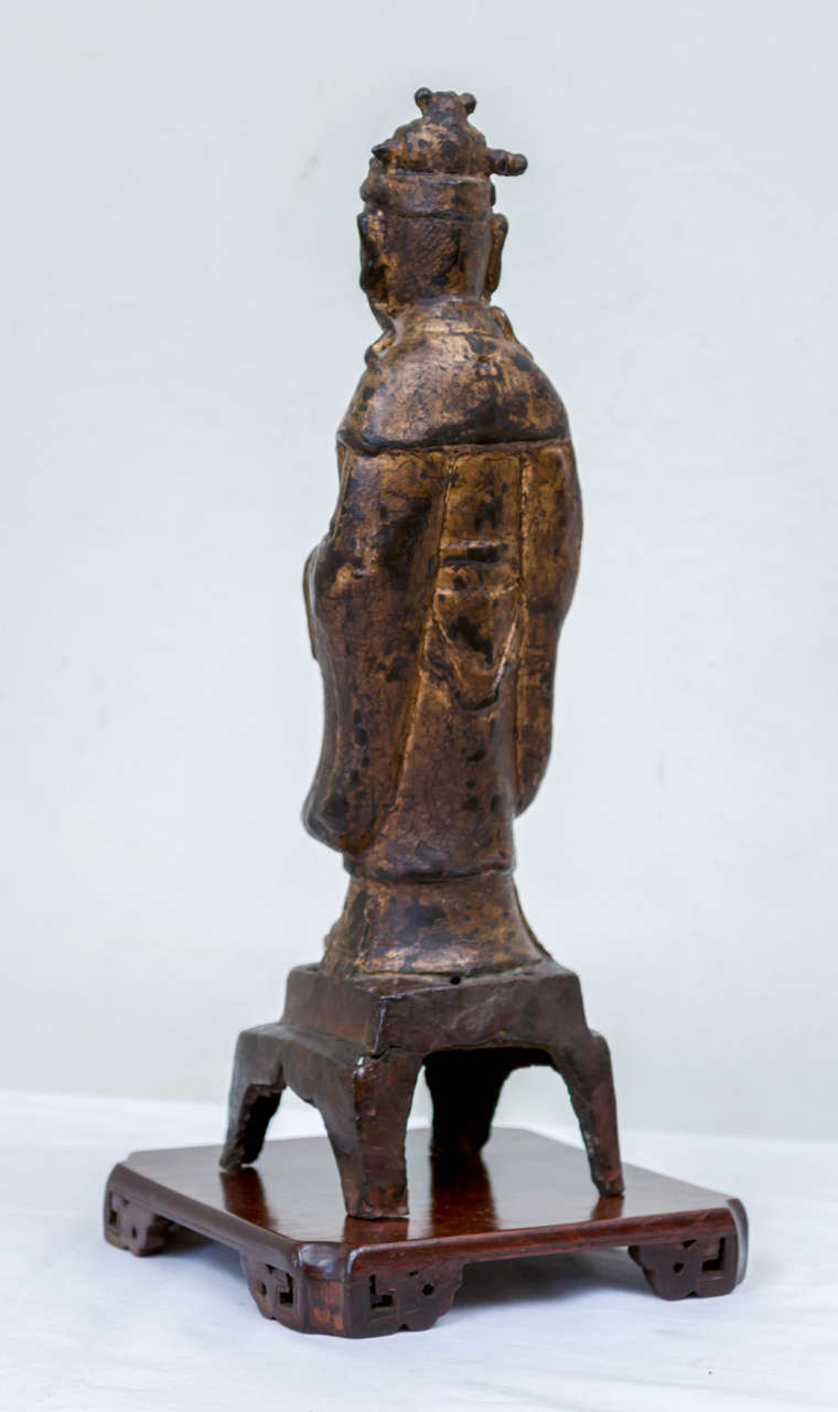 18th Century and Earlier 17th Century Chinese Bronze Ming Dynasty Statue