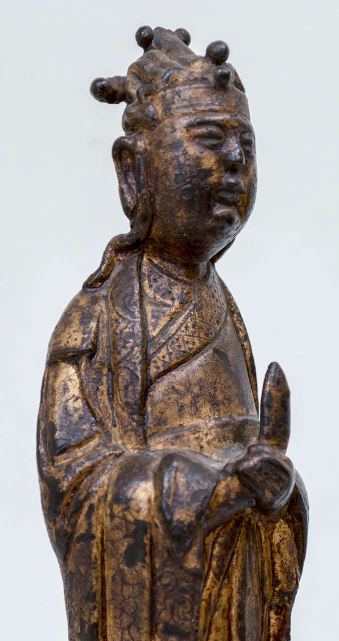 17th Century Chinese Bronze Ming Dynasty Statue 1