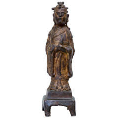 statue chinoise du 17ème siècle en bronze de la dynastie Ming