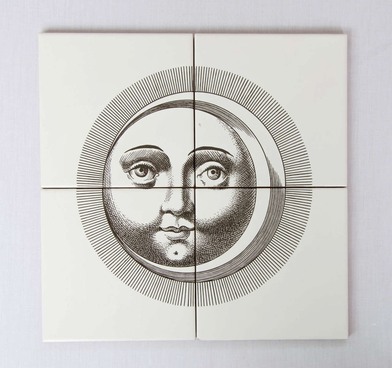 Set of Ceramic Tiles by Piero Fornasetti In Excellent Condition In London, GB