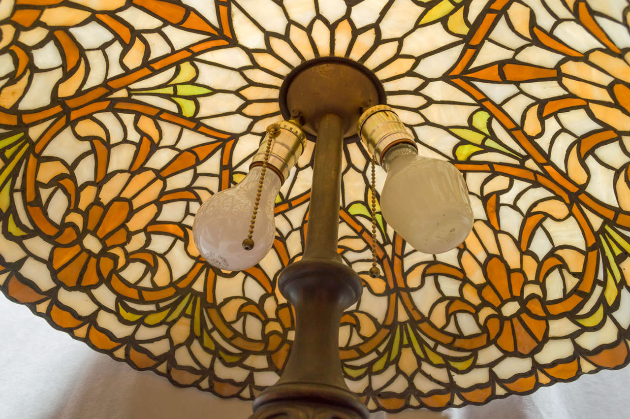 Leaded Glass Table Lamp by 