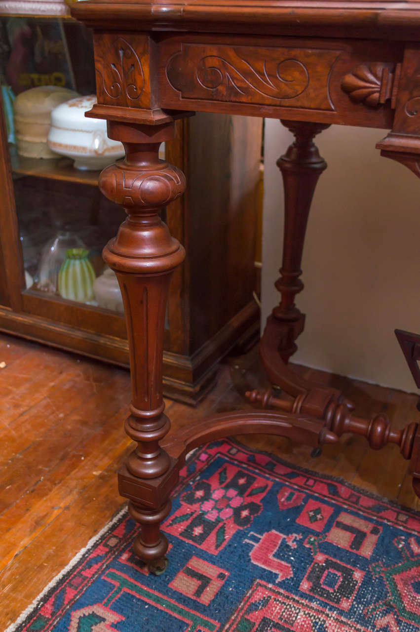 American Renaissance Revival Victorian Library Table