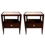 Pair of Mahogany Tables by Tommi Parzinger, American 1950s