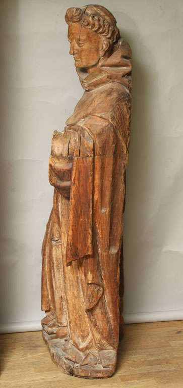 An Italian Carved Hardwood Figure of Saint Francis 1