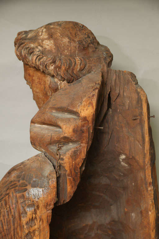 An Italian Carved Hardwood Figure of Saint Francis 3