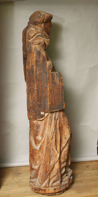 An Italian Carved Hardwood Figure of Saint Francis 4