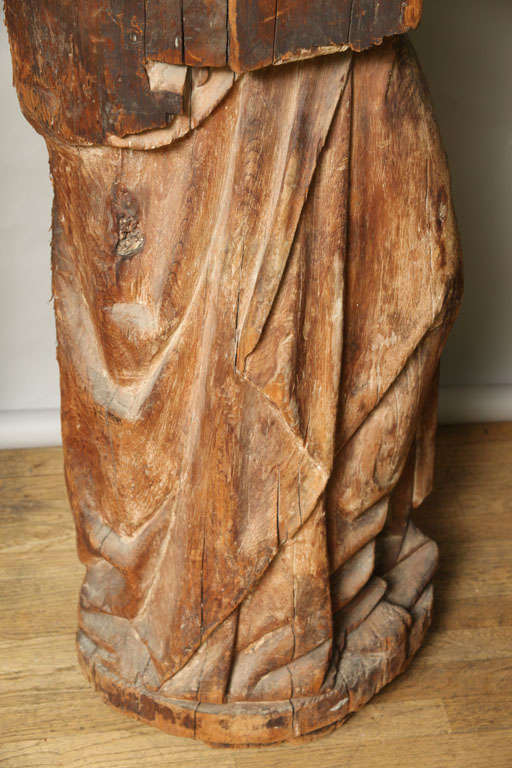 An Italian Carved Hardwood Figure of Saint Francis 5