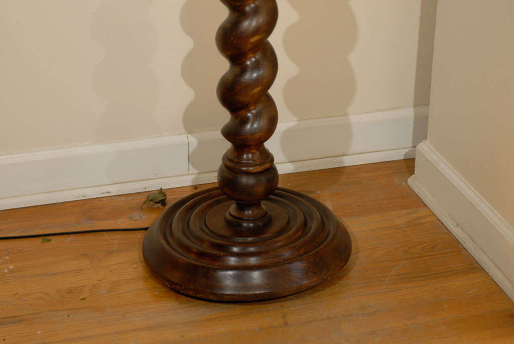 English Fantastic 20th C. Barley Twist Floor Lamp