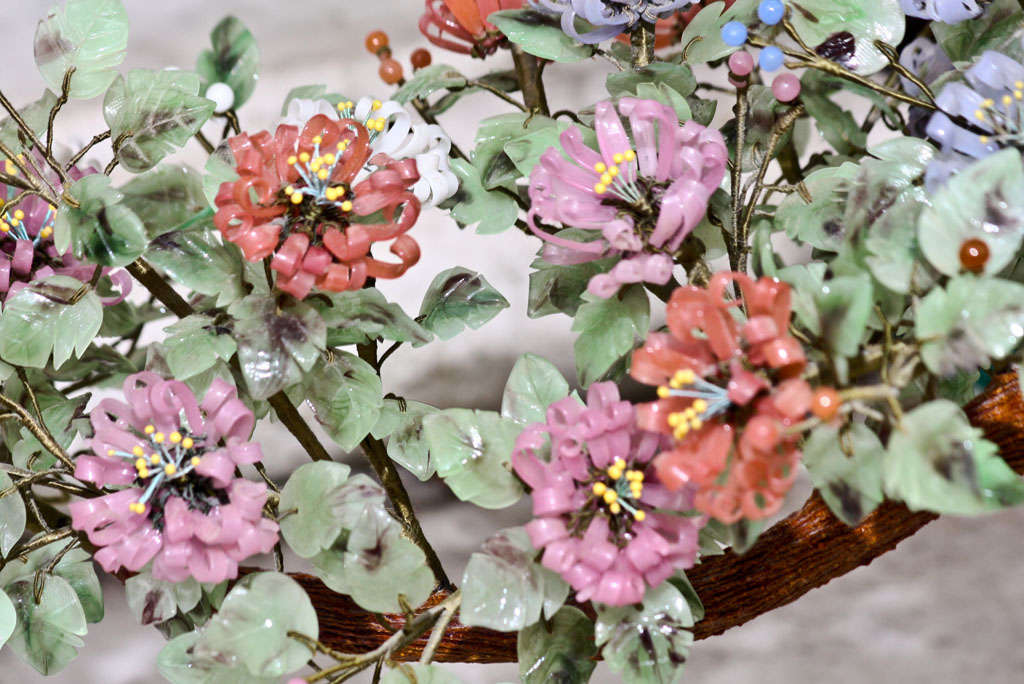 A Dramatic  Colored Peking Glass  Ming Tree 4