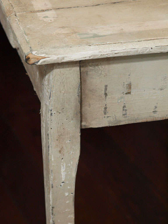 French Vintage Painted Swedish Style Table