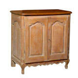 Vintage 1940
s French Country Limed Oak Two Door Side Cabinet