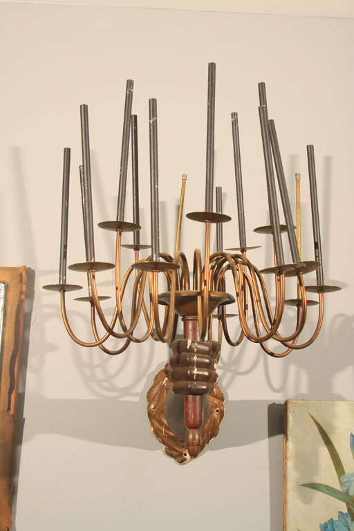 15-Light Torch-Style Movie Prop Sconce