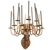 Vintage 15-Light Torch-Style Movie Prop Sconce