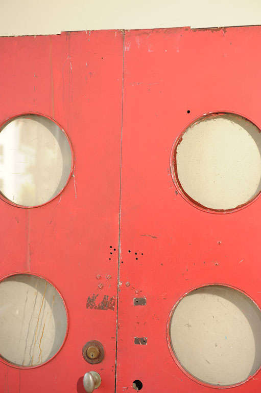 20th Century Pair  Metal Prouve Style Doors