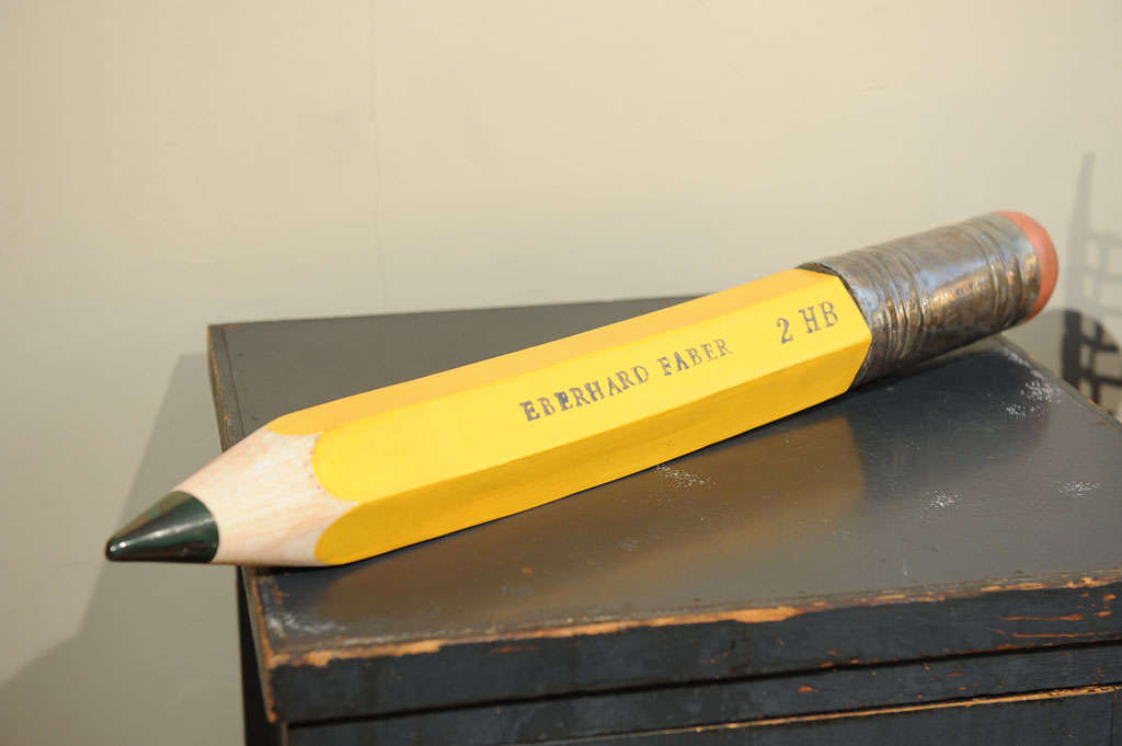 A ceramic artist made yellow pencil