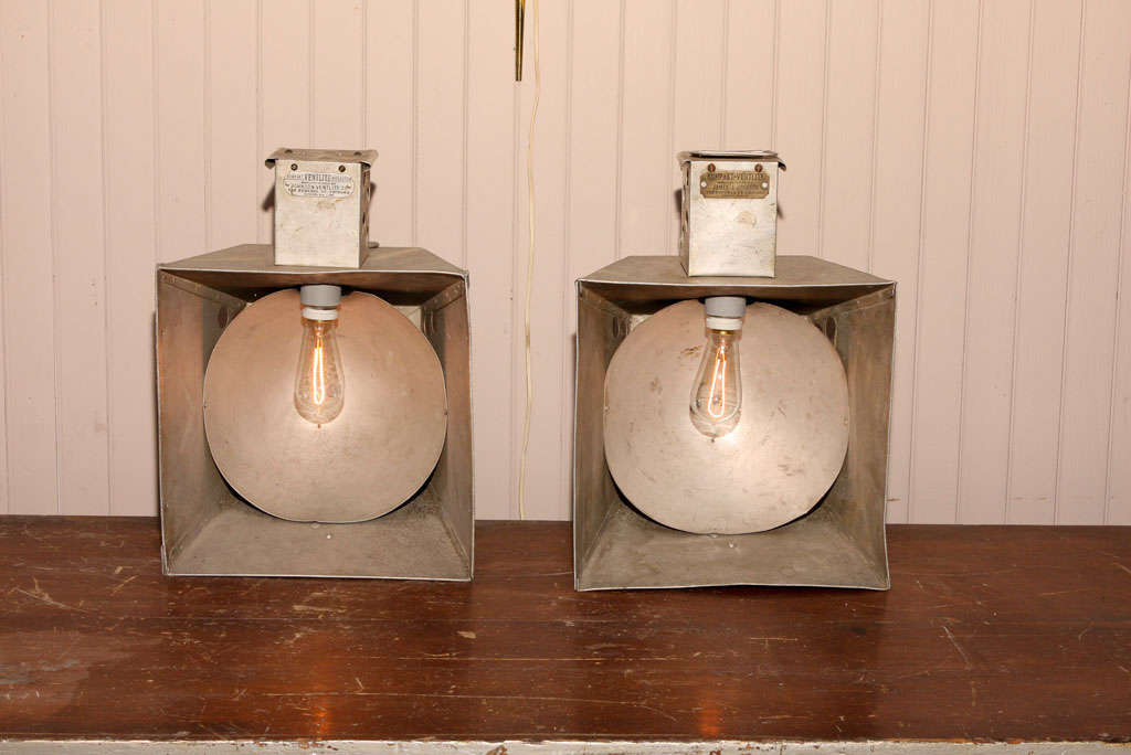 Pair Industrial Sconces