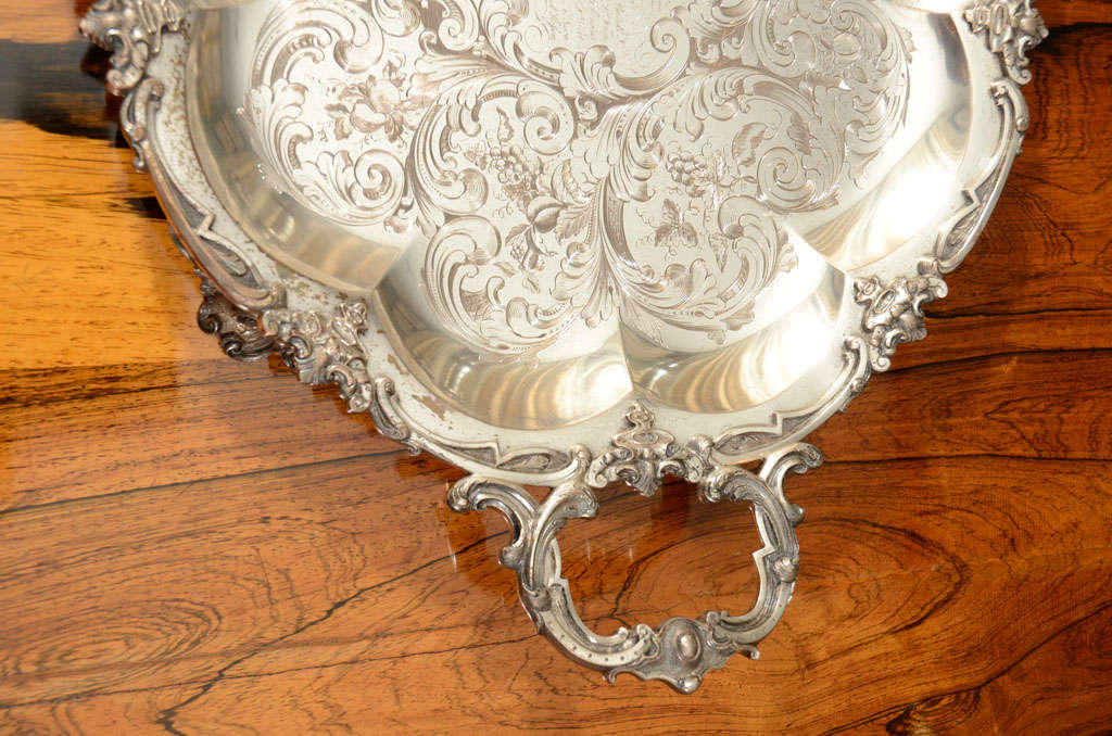 A Stunning American Silver Two Handled Presentation Tray 4
