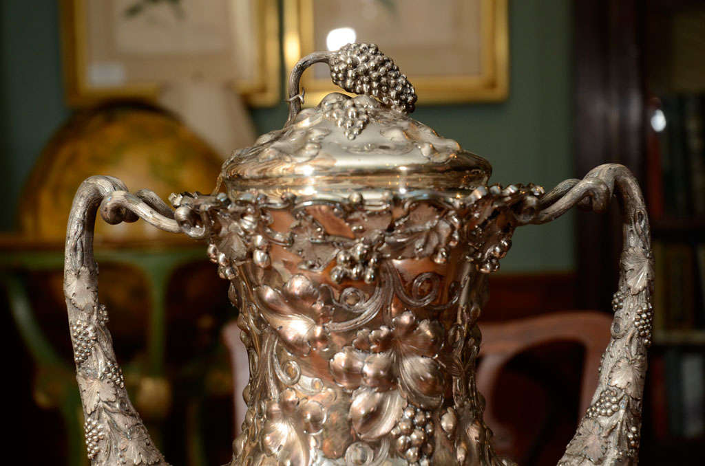19th Century American Silver Two-Handled Cup and Cover
