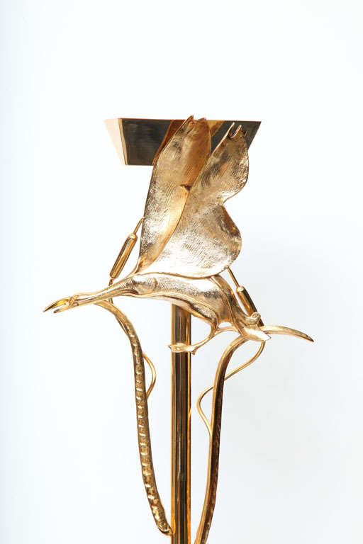 Skulptur Vögel Stehlampe (Französisch) im Angebot