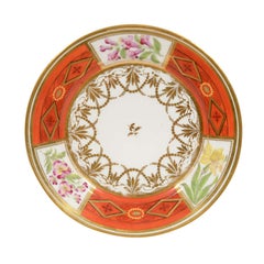 Antique One of a Dozen Vieux Paris Dessert Dishes