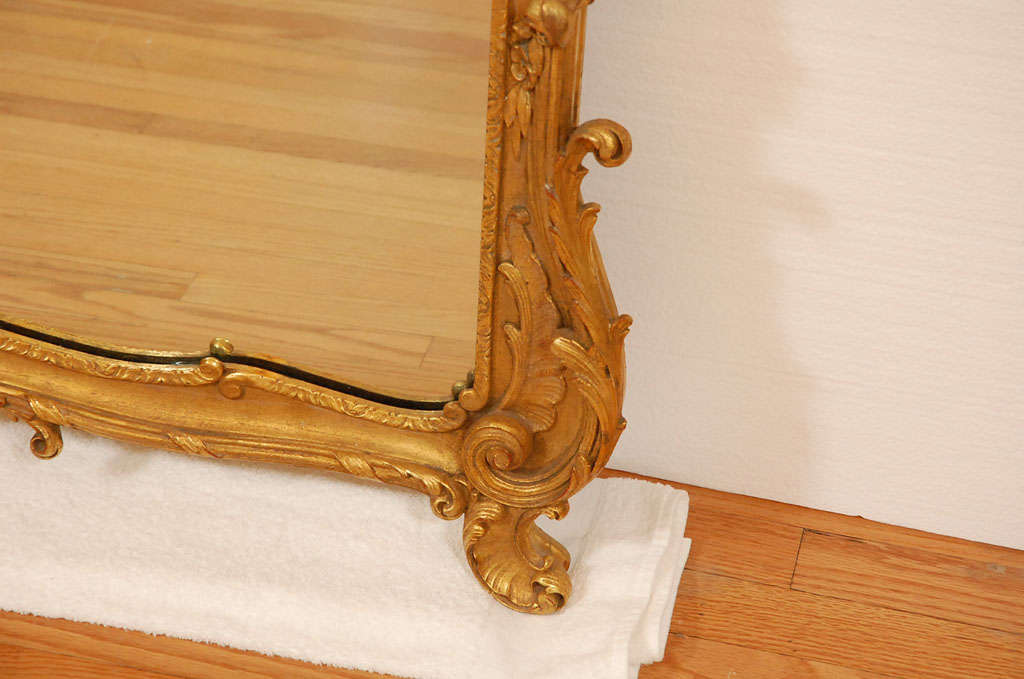 1940's Gilt French Mirror In Excellent Condition For Sale In Los Angeles, CA