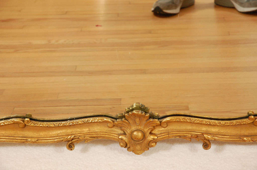 Mid-20th Century 1940's Gilt French Mirror For Sale