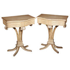 Pair of Plume Console Tables by Jansen