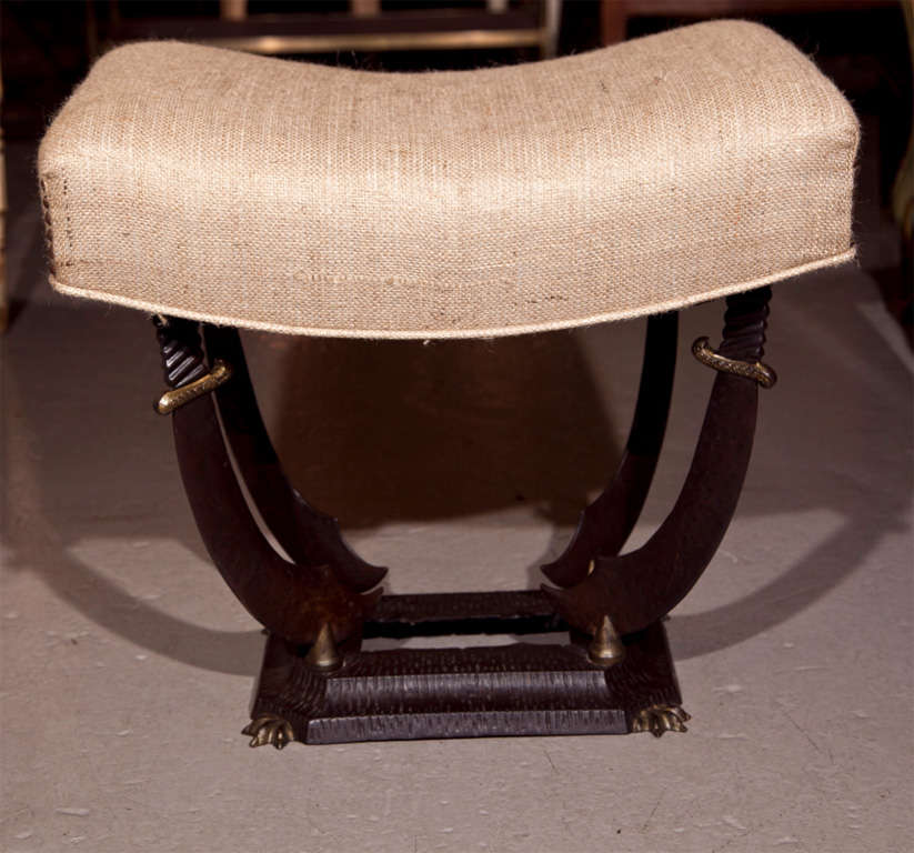American Pair of Art Deco style Sword Benches
