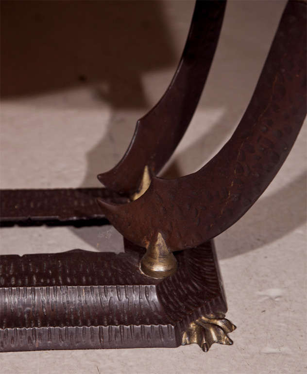 Pair of Art Deco style Sword Benches In Excellent Condition In Manhasset, NY