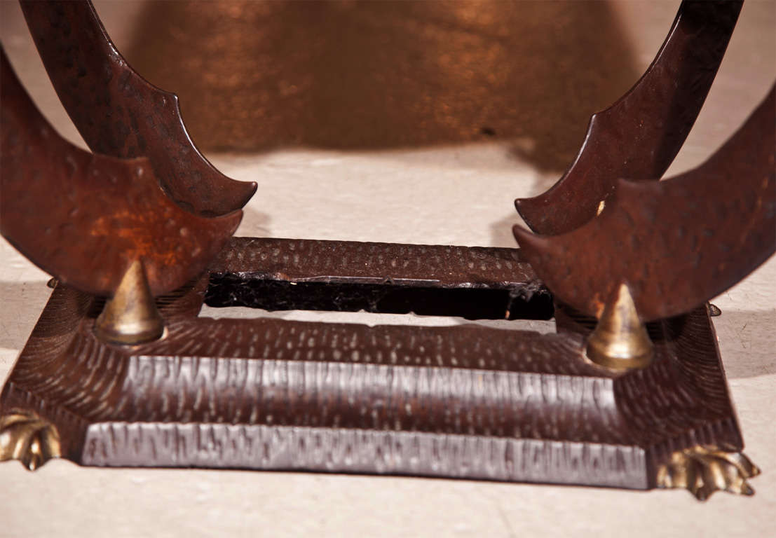 Metal Pair of Art Deco style Sword Benches