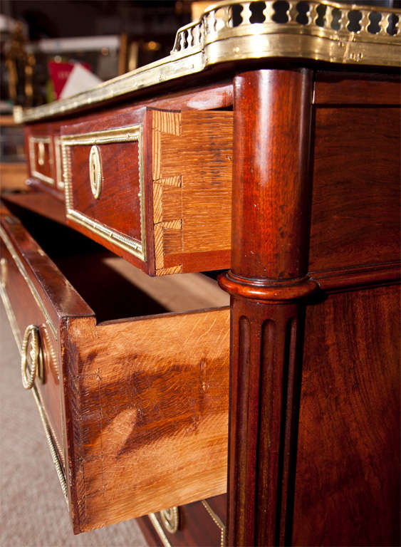 French Louis XVI Style Mahogany Commode by Jansen 1