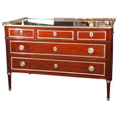 French Louis XVI Style Mahogany Commode by Jansen 8