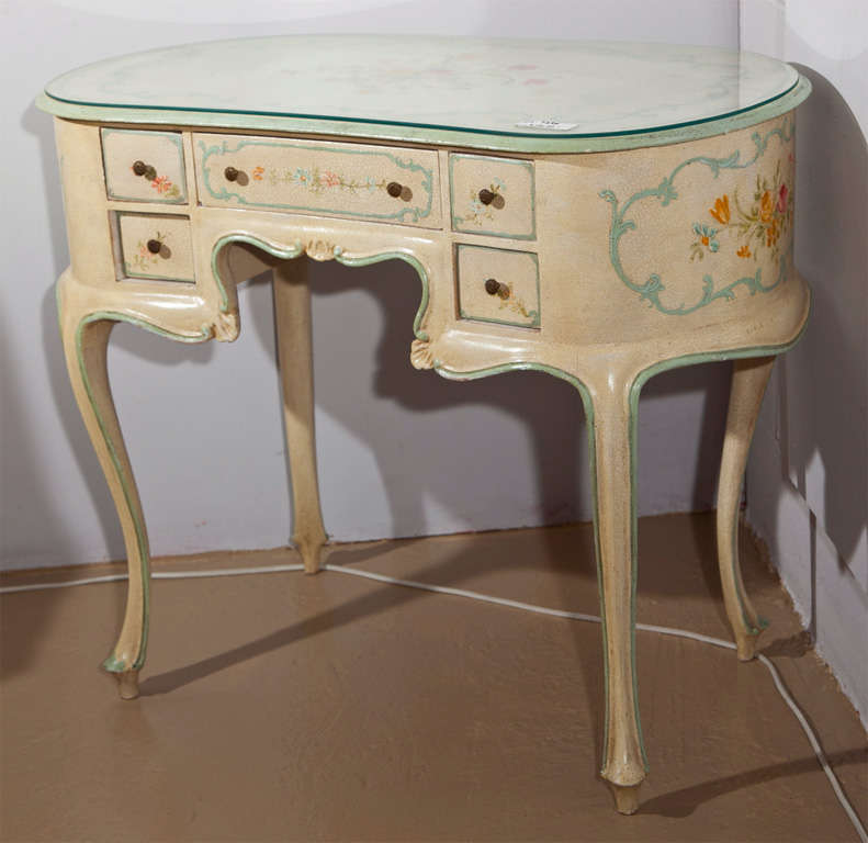 American French Painted Vanity Set