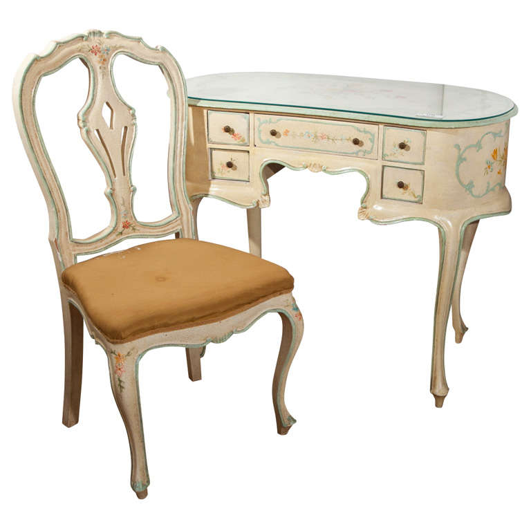 French Painted Vanity Set