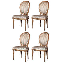 Set of 12 Louis XVI Style Dining Chairs attrib Maison Jansen